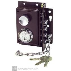 Cerradura dcha 340 pintada marron