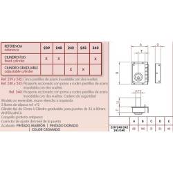 Cerradura dcha 340 pintada marron