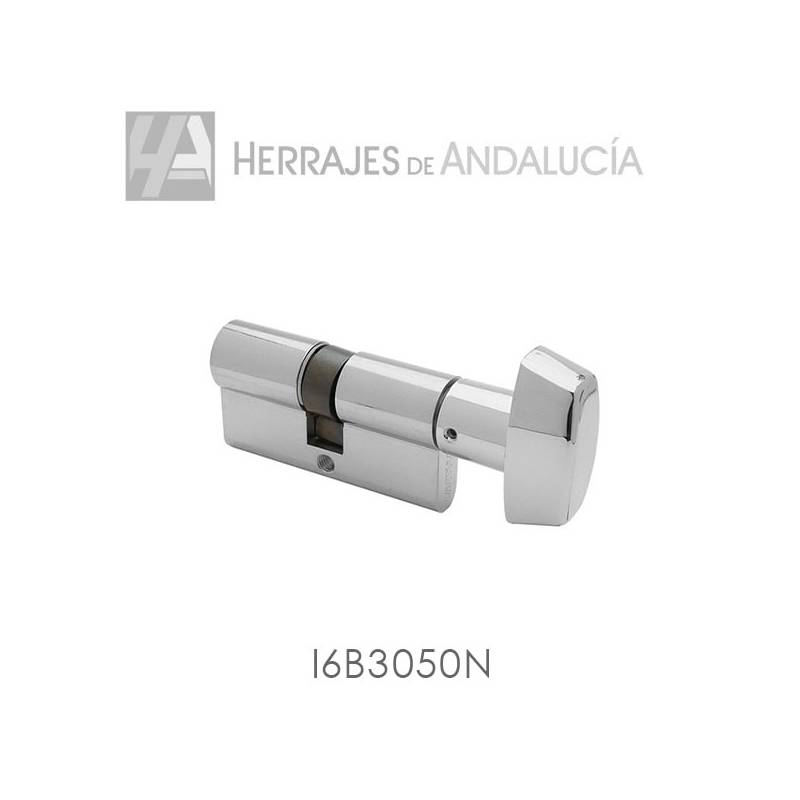 Cilindro pomo 30x50mm níquel-Herrajes de Andalucía