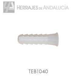 Taco estriado blanco n10x40 (bolsa) 