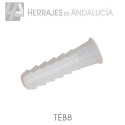 Taco estriado blanco n8 (bolsa) 