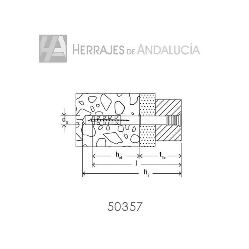 Taco impacto Hammerfix 8x100mm 50 unidades-Herrajes de Andalucía