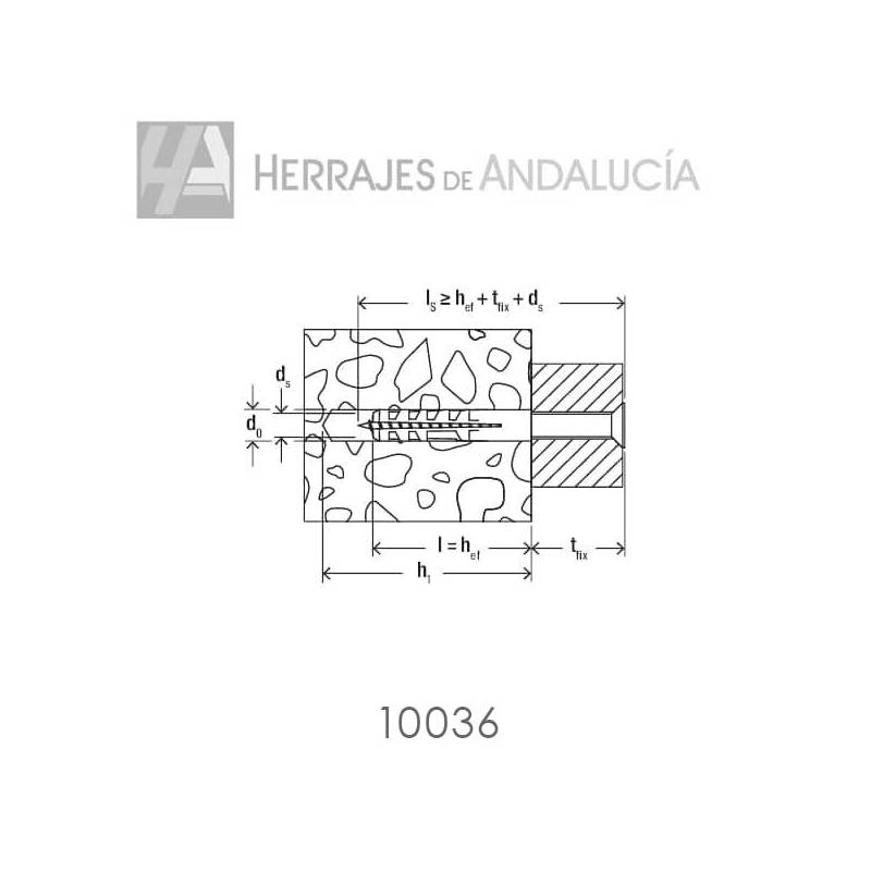 Taco Fischer Nylon S diámetro 6mm-Herrajes de Andalucía