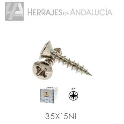 Tornillo cabeza gota sebo 35x15 acabado nÍquel caja 1000