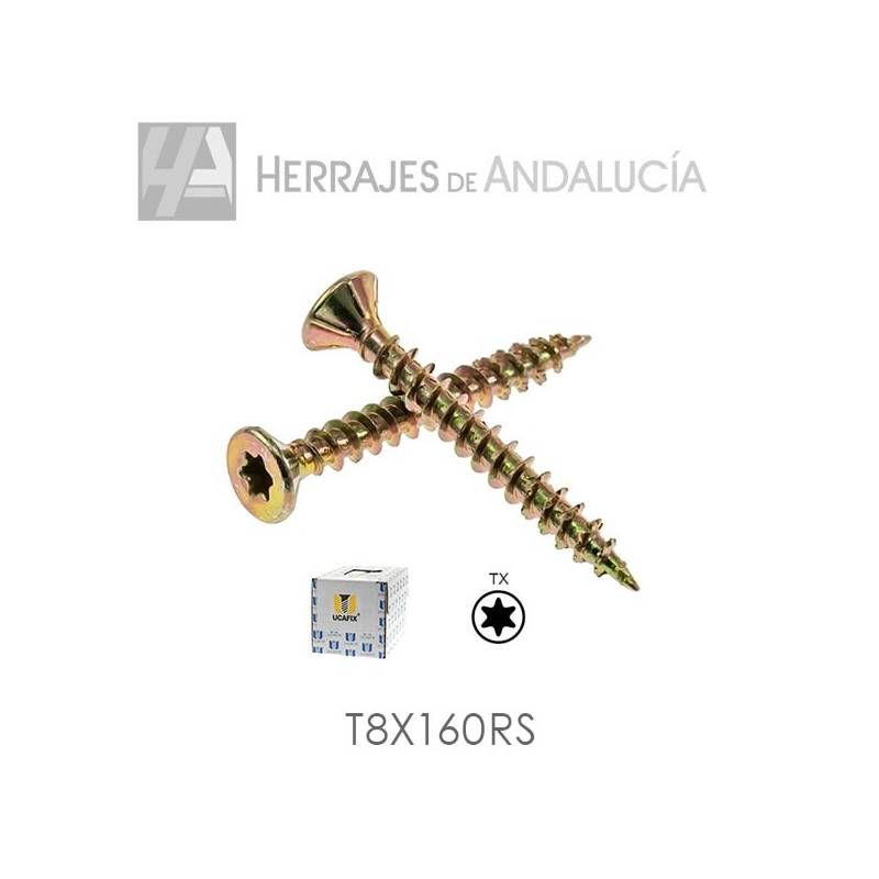Tornillo Plano 60unidades RS-TORX 8x160mm | Herrajes de Andalucía