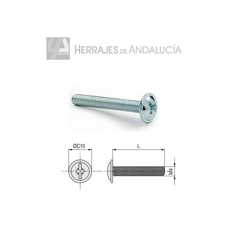 Tornillo cruz 35mm M4-Herrajes de Andalucía
