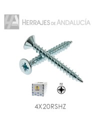 Tornillo rs-fix 40x20 zincado (caja 1000 unidades)