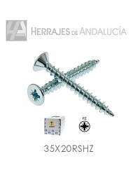Tornillo rs-fix 35x20 zincado (caja 1000 unidades)