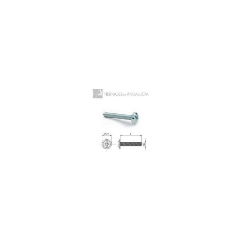 Tornillo tirador cruz M4x25 cincado | Herrajes de Andalucía
