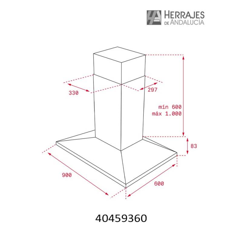 Campana Modelo Isla DSB985 acero inoxidable de color blanca Teka-Herrajes de Andalucía