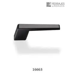 Manilla de diseño con roseta negra. Modelo Obliq.