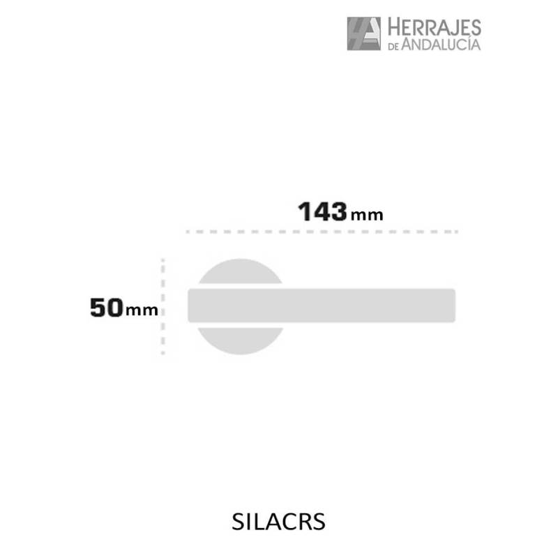 Manivela Sila cromo satinado con roseta XS | Herrajes de Andalucía