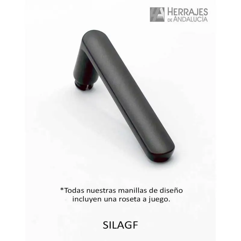 Juego manivela roseta xs grafito-Herrajes de Andalucía