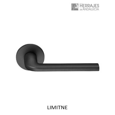 JUEGO MANIVELA CON ROSETA XS | MODELO LIMIT ACABADO NEGRO..140X48MM