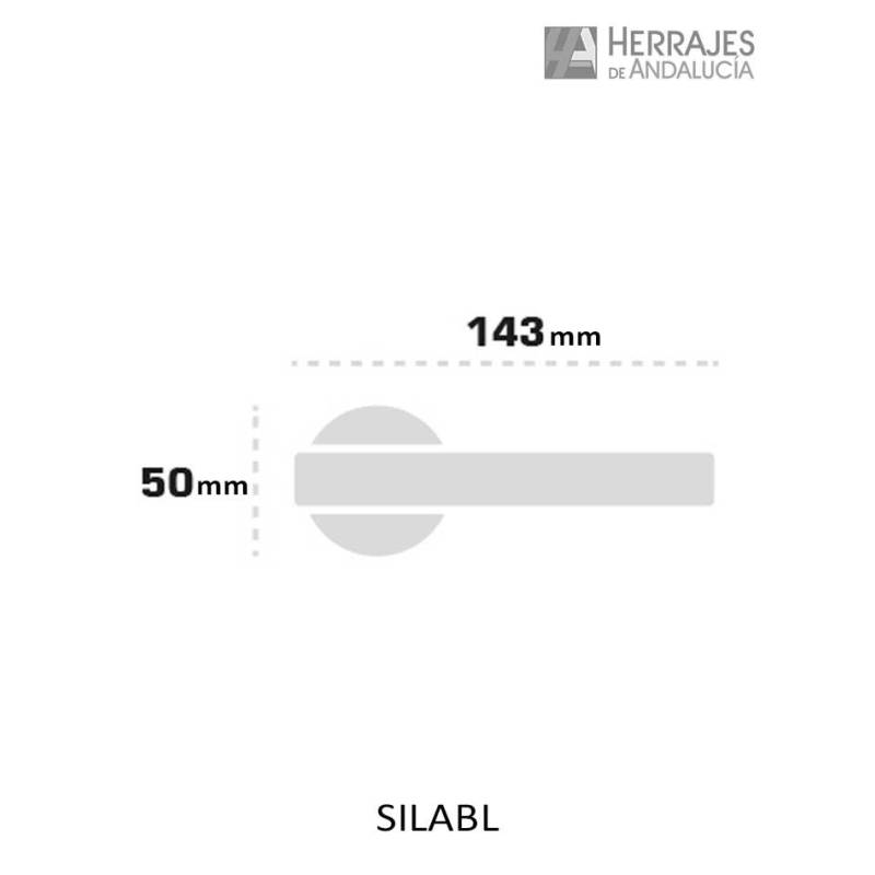 Manivela Sila blanca con roseta XS | Herrajes de Andalucía