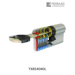 Cilindro alta seguridad tesa tx80 80mm acabado laton40x40mm