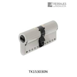 Cilindro tk100 alta seguridad 60mm niquel 30x30mm