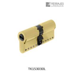 Cilindro tk100 alta seguridad 60mm tesa latonado 30x30mm