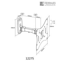 Soporte tv lcd-led brazo corto 30kgs 17" - 37"