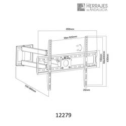 Soporte tv lcd-led brazo corto 40kgs 30" - 63"