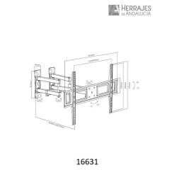 Soporte tv lcd-led brazo largo para esquina 35kgs 30" - 65"