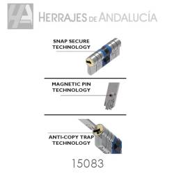 Cilindro alta seguridad mag-01 30x30mm niquel

