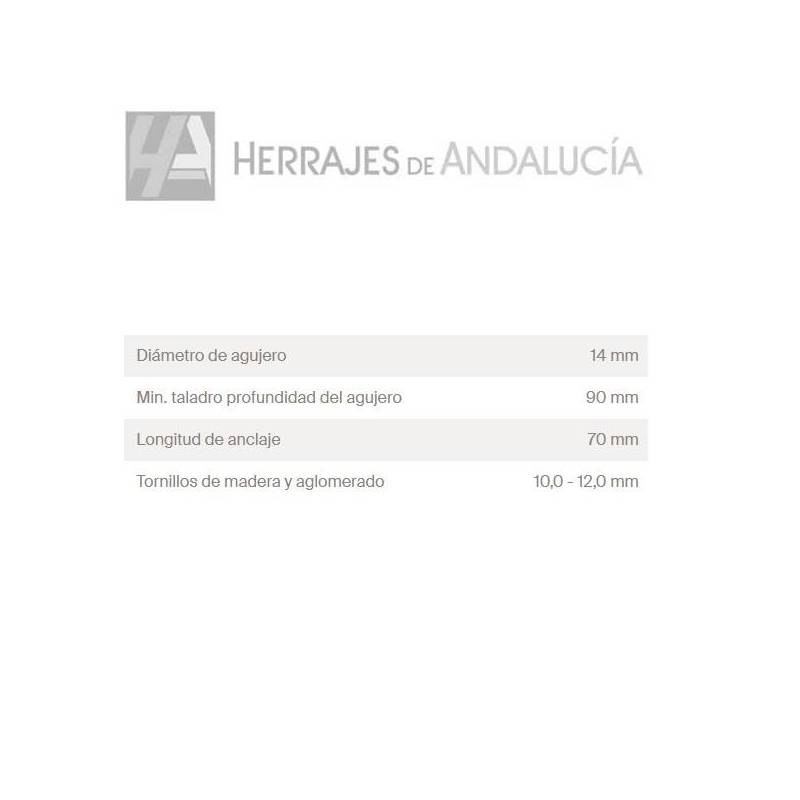 Taco nylon Fischer 14x70mm 20 uds | Herrajes de Andalucía