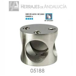 Nudo conector tubo inox t 90+90 wpf3 cabina sanitaria