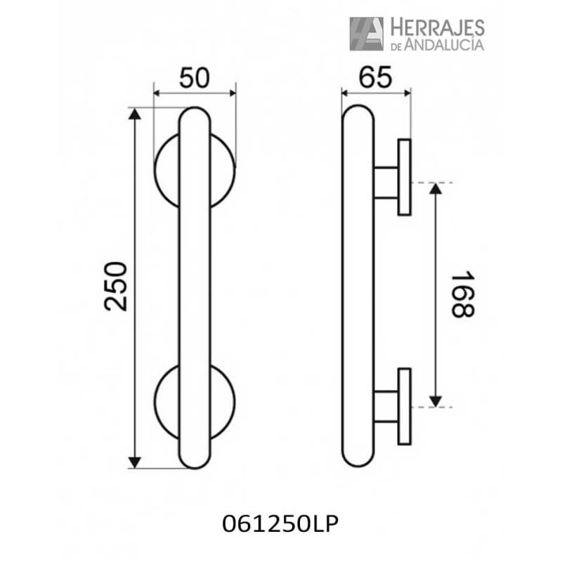 Manillón clásico 250 mm latón | Herrajes de Andalucía