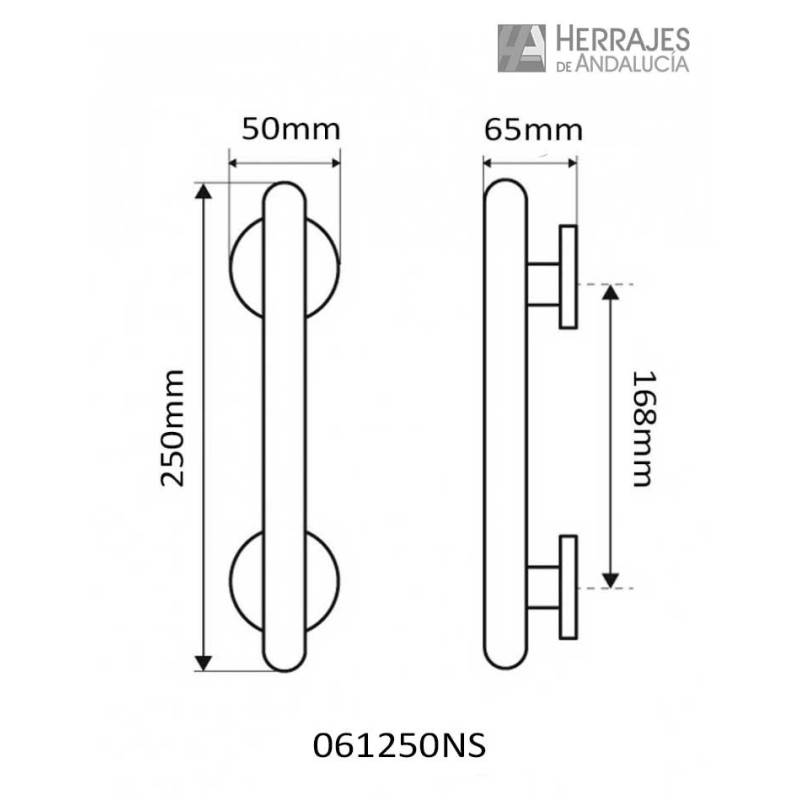 Manillón clásico 250 mm níquel | Herrajes de Andalucía