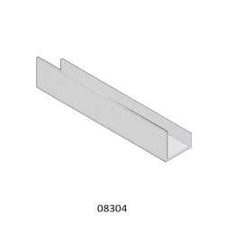 Perfil aluminio en U chapa Sapelly-Herrajes de Andalucía