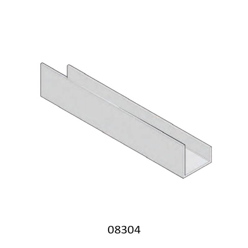 Perfil aluminio en U chapa Sapelly-Herrajes de Andalucía