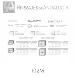 Caja fuerte empotrar mecÁnica 102 m