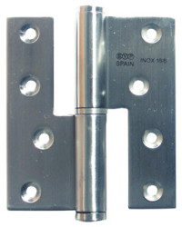 Bisagra de acero inox 1086-100 canto cuadrado derecha