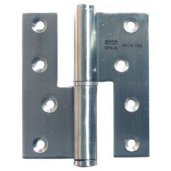 Bisagra de acero inox 1086-100 canto cuadrado derecha