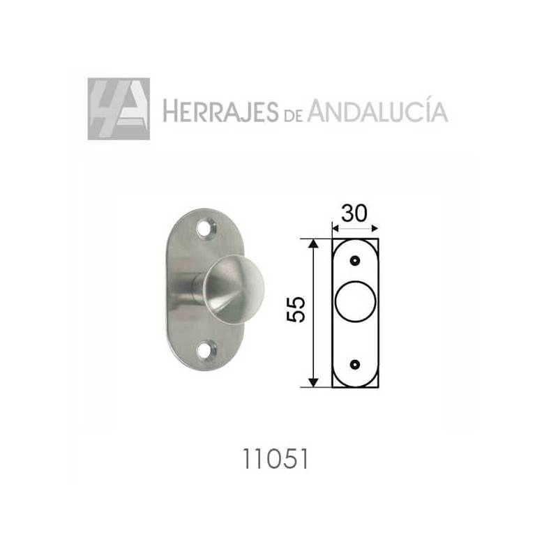 Pomo mueble tipo maletero 55x30mm inoxidable | Herrajes de Andalucía