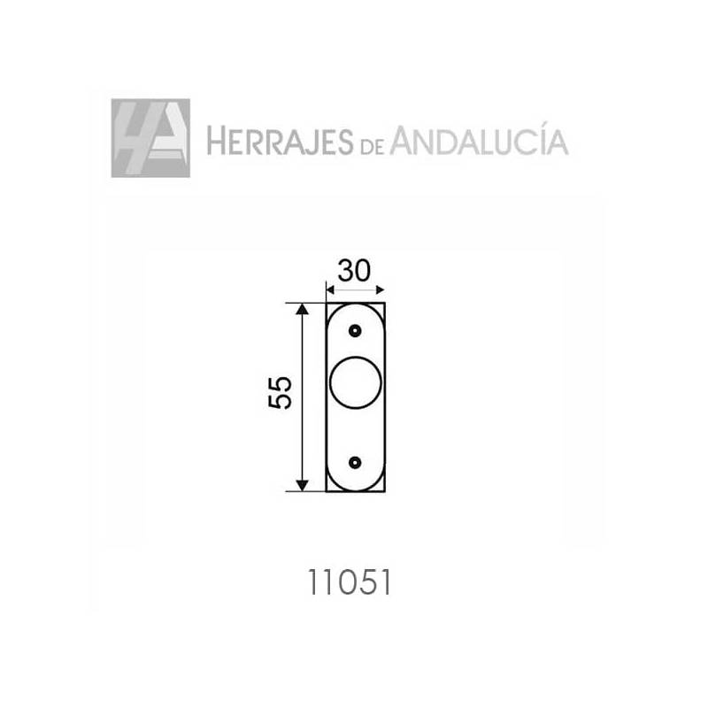 Pomo mueble tipo maletero 55x30mm inoxidable | Herrajes de Andalucía