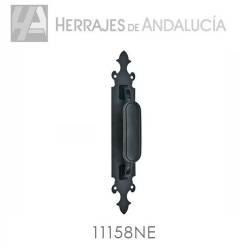 Manillón castellano placa negra | Herrajes Andalucía