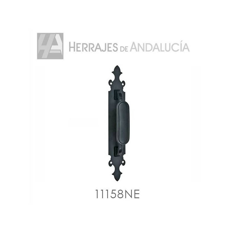 Manillón castellano placa negra | Herrajes Andalucía