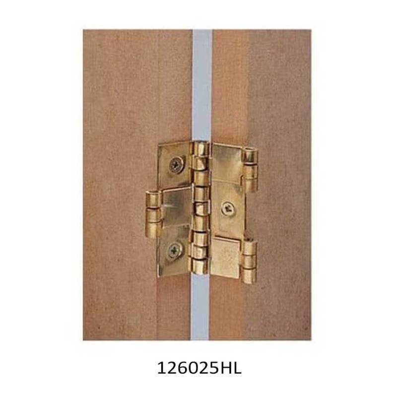 Bisagra para biombo 25x60 mm hierro latonado – Herrajes de Andalucía