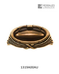 Anilla con placa ovalada bronce envejecido 100x53mm