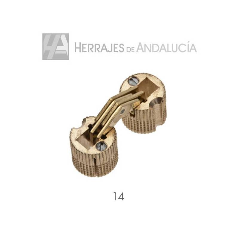 Bisagra Tipo libro 14 mm latón Pulido | Herrajes de Andalucía