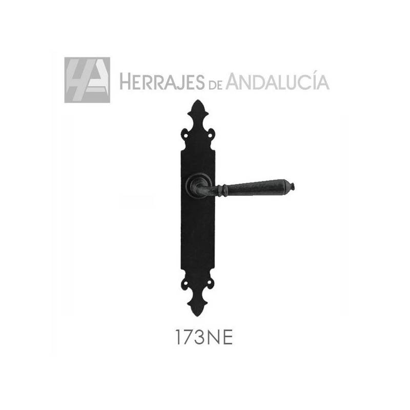 Juego Manivela Estilo Castellano Negro 275x43 mm | Herrajes de Andalucía