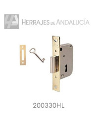Cerradura 2003/30 para puerta de madera hierro latonado