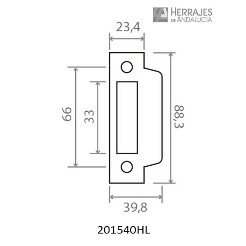 Cerradura embutir TESA serie 2015 40mm | Herrajes de Andalucía