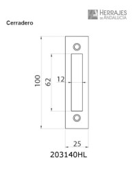 Cerradura 2031/40 hierro latonado