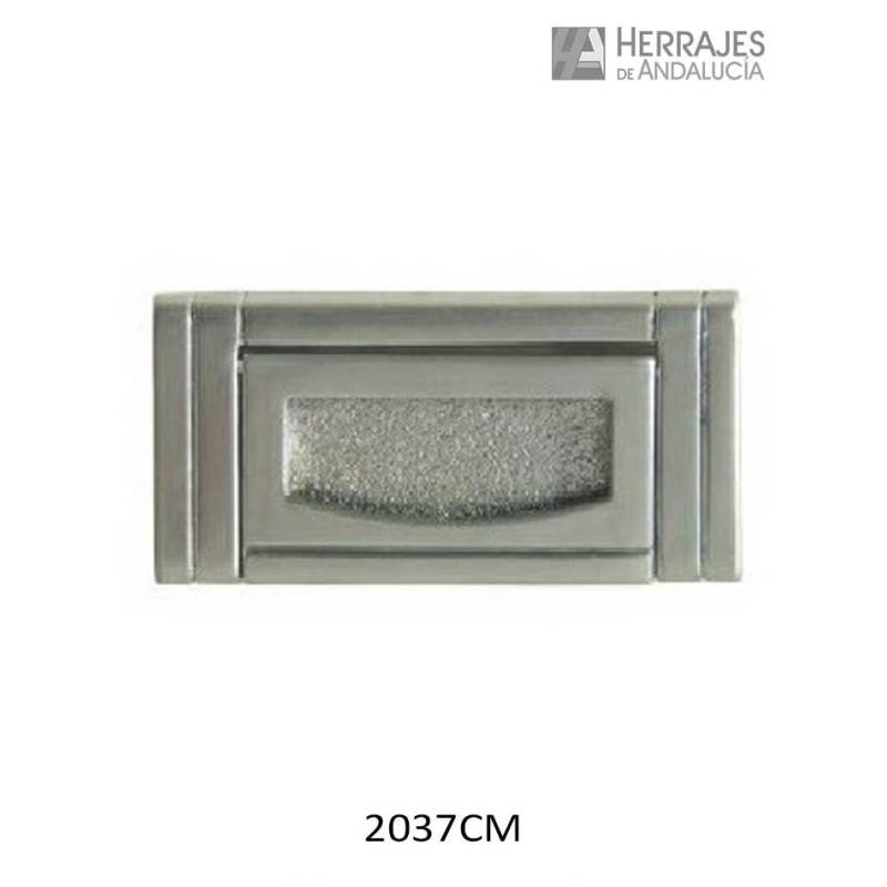 Tirador mesilla 80x35mm cromo mate | Herrajes de Andalucía