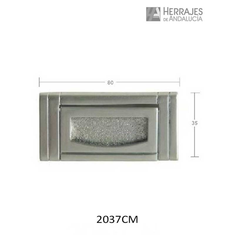 Tirador mesilla 80x35mm cromo mate | Herrajes de Andalucía