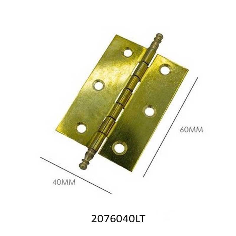 Bisagra fija modelo 207 dorada 60x40mm – Herrajes de Andalucía
