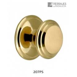 Pomo c207 para puertas en acabado pulido satinado 90mm